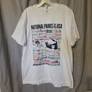 Bella Canvas White National Parks Graphic Tee